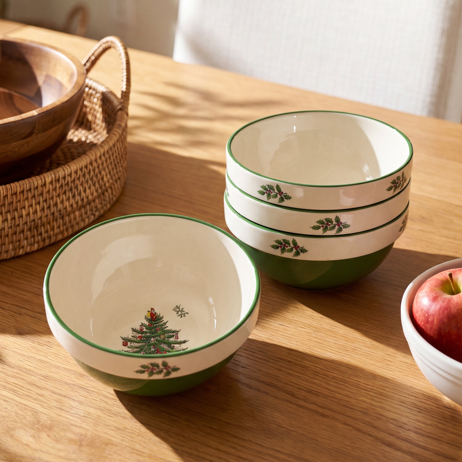 Spode Christmas Tree Earthenware Rice Bowl