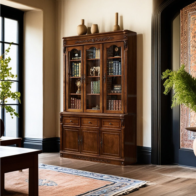 Bibliothèque de style campagne américaine, Marron foncé