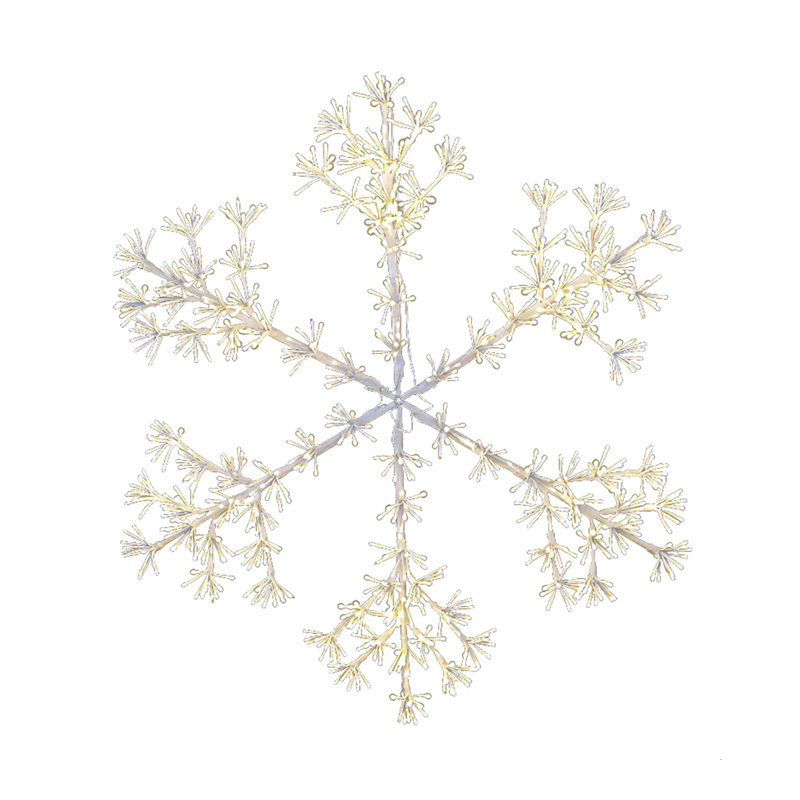 48" Warm White Sparkler Snowflake 960 LED Lighted Window Décor