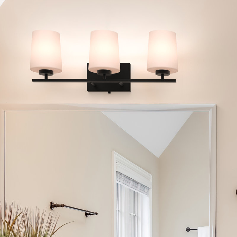 Allaire Plug & Play 3-Light Vanity Light in Transitional and Modern Style-8.57 Inches Tall and 23.5 Inches Wide