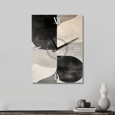Nordic Calm I - Grande horloge murale scandinave en métal
