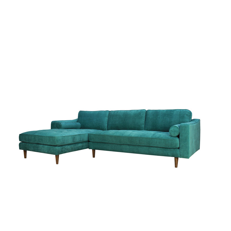 LAF SECTIONAL - TURQUOISE, Turquoise Fabric, Left Hand Facing