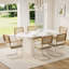 Ensemble de salle à manger élégant à double piédestal avec chaises en velours-908193389-908193378