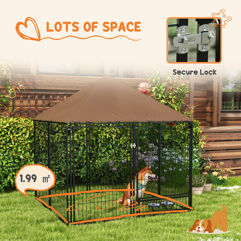 151cm H Panel Metal Exercise Pen With Door