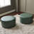 24" Wide Faux Leather Round Upholstered Ottoman Set Of 2-1488427335