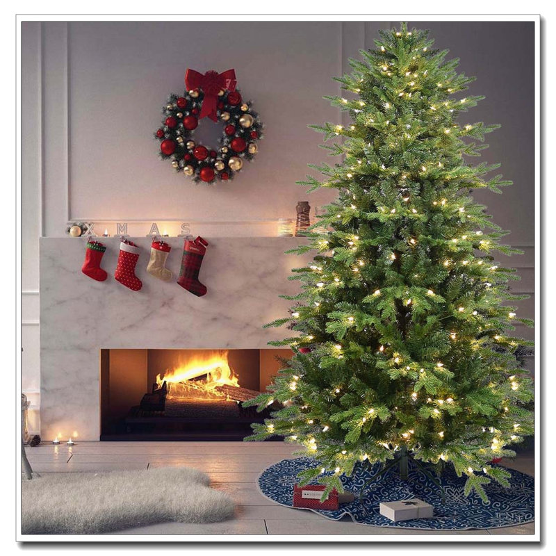 Arbre de Noël vert 6,5 pi, H 6,5 pi, Non
