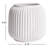 Galilee Cannelure White Ribbed Ceramic Cachepot Medium-73484266