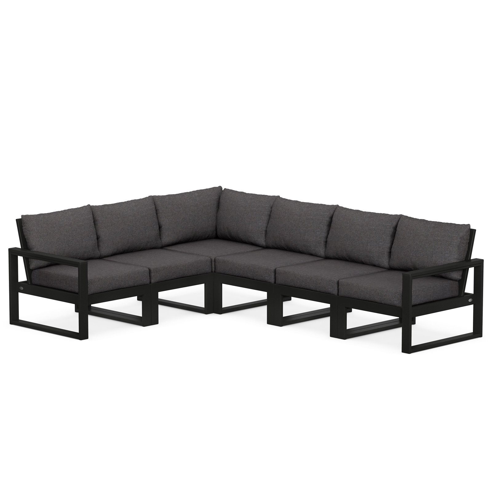 Edge 110.5'' Wide L-Shaped Patio Sectional with Cushions, Green, Spiced Burlap