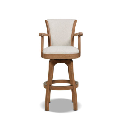 Tabouret tournant 30 "avec accoudoirs Boden-Rose