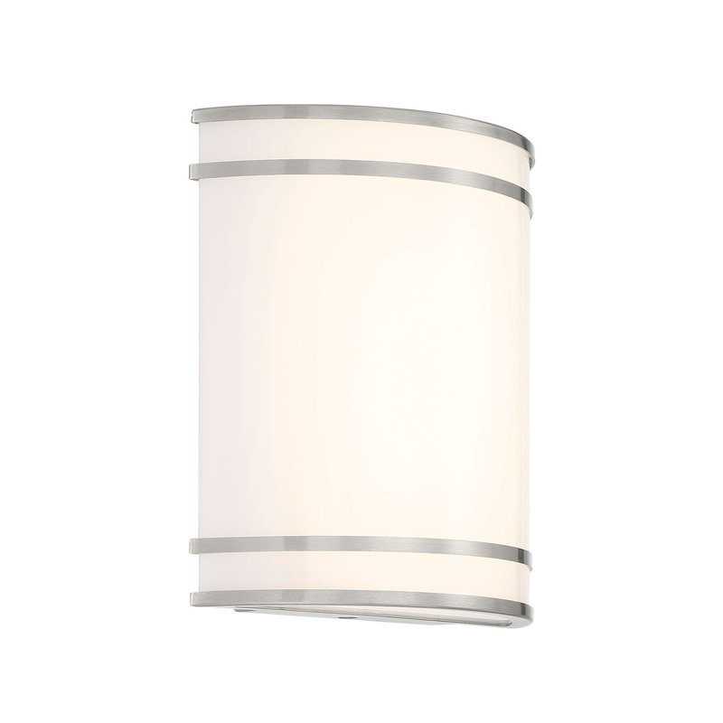 LED Flush Mounted Sconce, Brushed Nickel