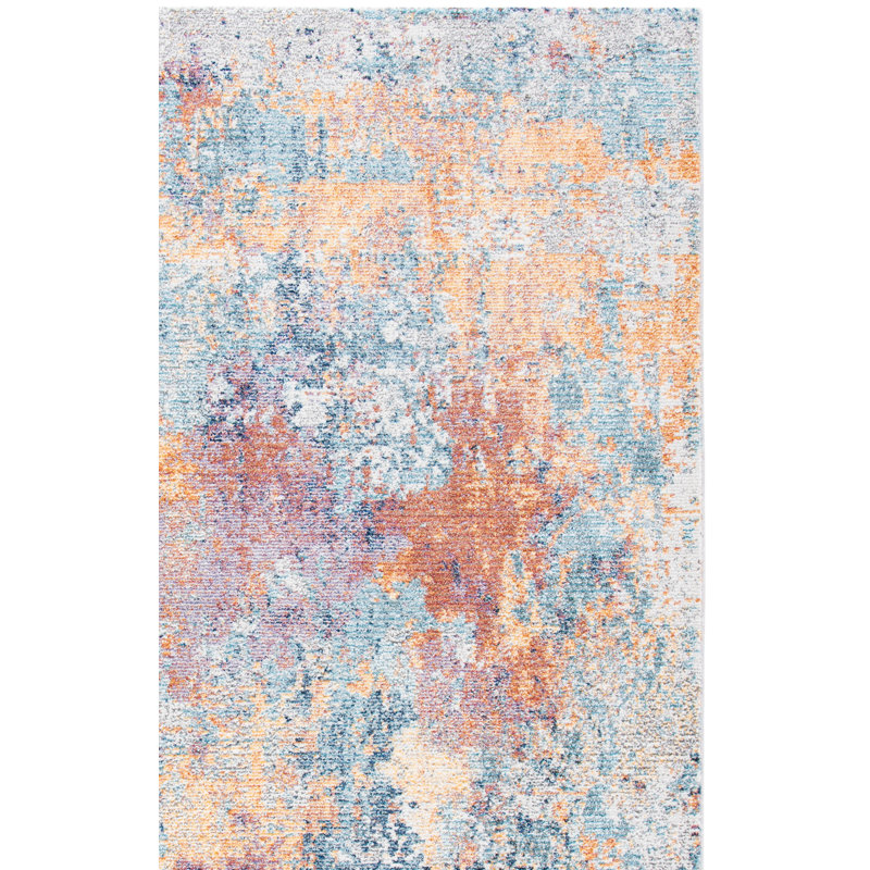 Crystal Performance Abstract Rug, Square 6'3"