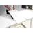 Modern Square Living Room Dining Table With Antique White Top And Metal Legs, 72.46" W X 31.5" D 29.5" H, Extendable For Space Enhancement Finish, Top, Design More