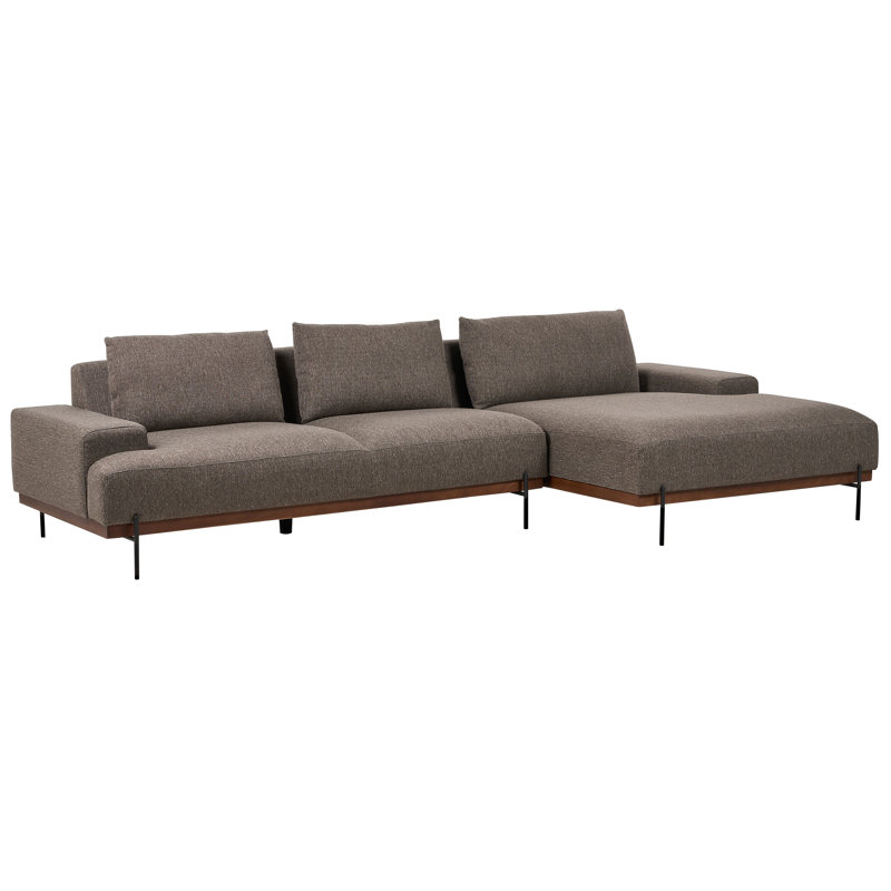 Crisma 3 Seater Corner Sofa , Right Hand Facing, Brown