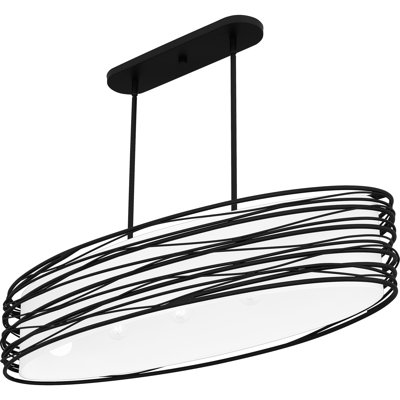 Clynton 5-Light Mystic Black Island Light