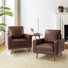 Fauteuil en cuir véritable de 33 po de largeur Annaleise