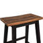 Tabourets de cuisine en bois à hauteur de comptoir 2 pièces Farmhouse Rustic