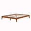 Base de lit plateforme en bois avec support en lattes de bois-301742885