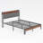 Modern Bed Frame with Charging Station and Upholstered Headboard-21771595