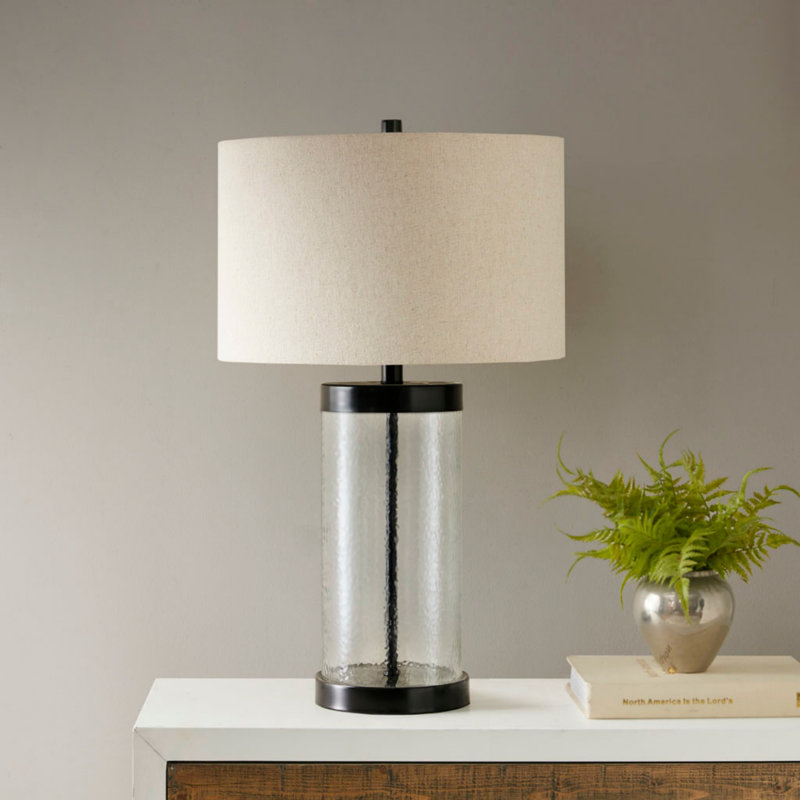 Lampe de table en verre