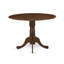 L'ensemble de table de cuisine 5 pièces pour 4 personnes comprend une table de salle à manger ronde avec Dropleaf et 4 chaises de salle à manger Parson en tissu brun clair clair, 42 x 42 pouces, acajou-1733490240-1733490268-1740546333