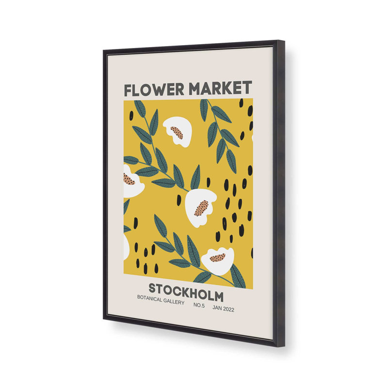 Stockholm Flower Market Poster Print, 15.25" H x 12.25" W, Weathered Zinc