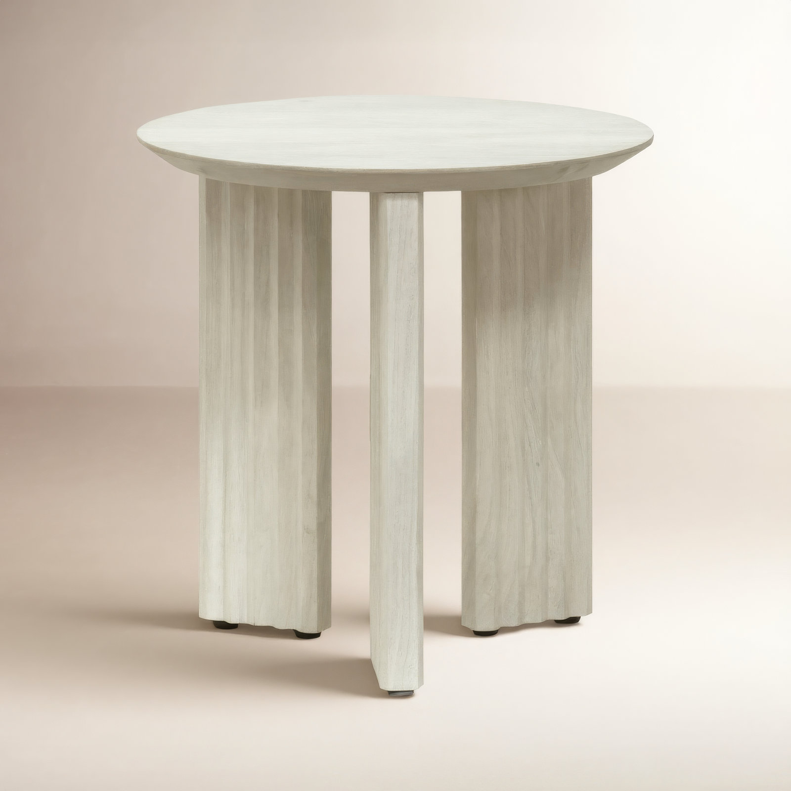 Edianna 18" Mango End Table, White