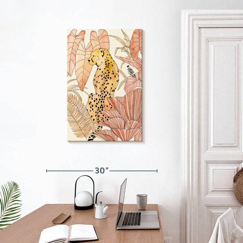 Brampt Blush Cheetah I, 30" H x 20" W