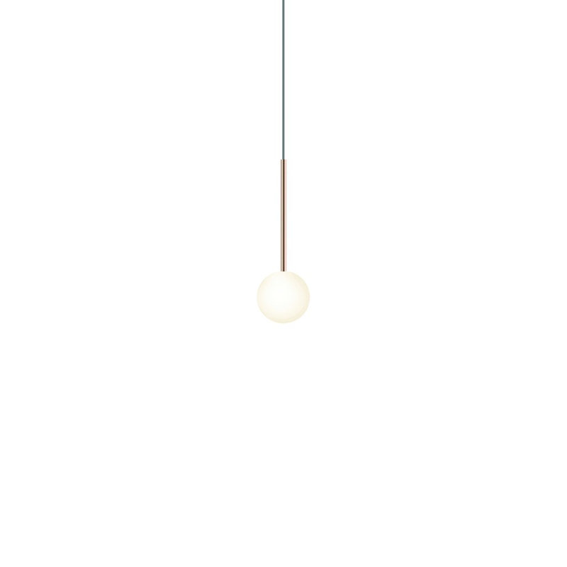 Bola Sphere Pendant, Rose Gold, 13.1" H x 4.1" W x 4.1" D
