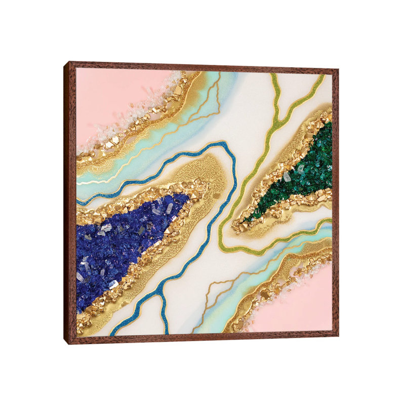 Amuleto De Promesas by Goga Studio - Print on Canvas, 45.72cm H x 45.72cm W x 3.81cm D, Brown Framed