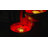 27" Modern Water Fountain with LED Lights, Red Resin Column Cascading Waterfall Decor, 3-Tier Weather-Resistant Outdoor Feature-808276550