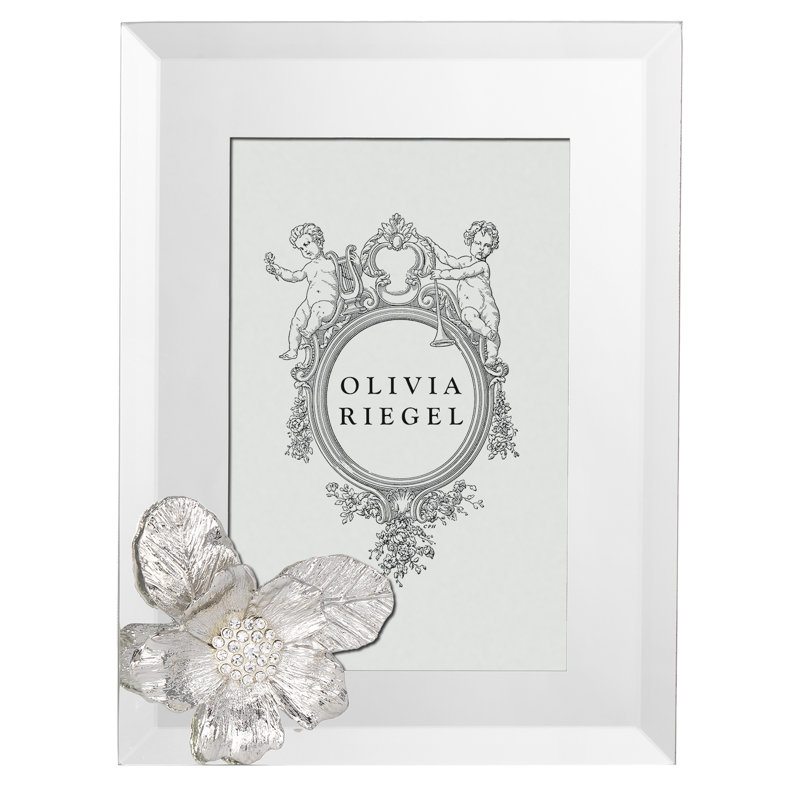 Botanica Glass Picture Frame, Silver, 8" x 10"