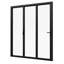Porte d'extérieur pliante en aluminium noire l 96 po x H 80 po LoweSite-131640345-131640346