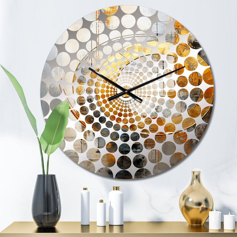 Horloge murale Antwanette - Collages abstraits, Médium