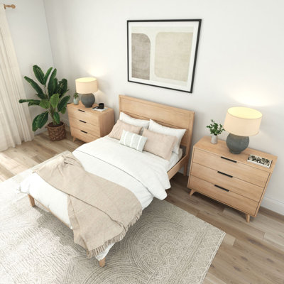 Lauritzen Solid Wood Panel Bed