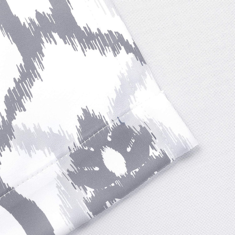 Ikat Room Darkening Curtain Pair, Gray, 52" W x 84" L