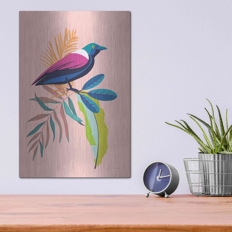 «Exotic Birds I» par Omar Escalante, H 16 po x l 12 po