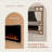 Ultra Thin Aerus Slim Recessed or Wall Mounted Electric Fireplace, Alexa or Google Home Compatible, WiFi, Logs & Crystals, Remote Control-102323154