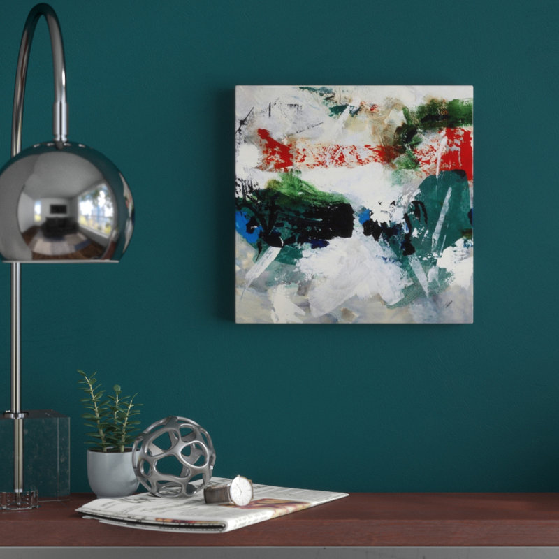 « escape i », peinture sur toile, Toile tendue, H 12 po x l 12 po x P 1,25 po