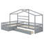 Lit plateforme House avec trois tiroirs de rangement-1374061554
