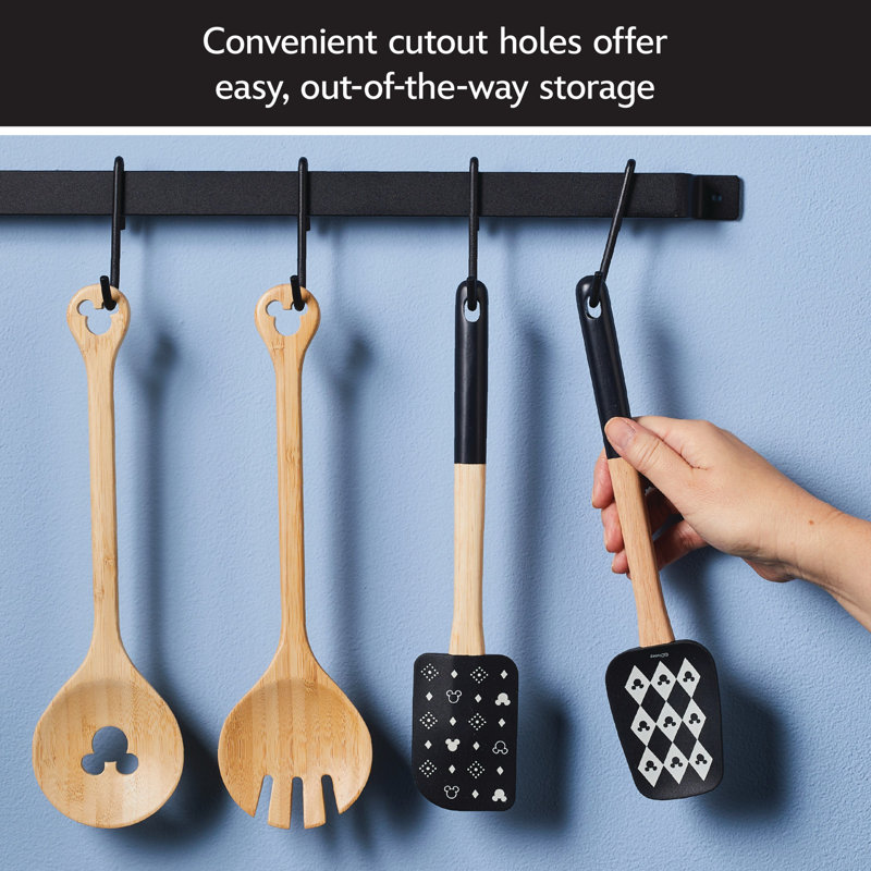 Disney Mickey Mouse Bamboo and Silicone 4-Piece Kitchen Tool Set