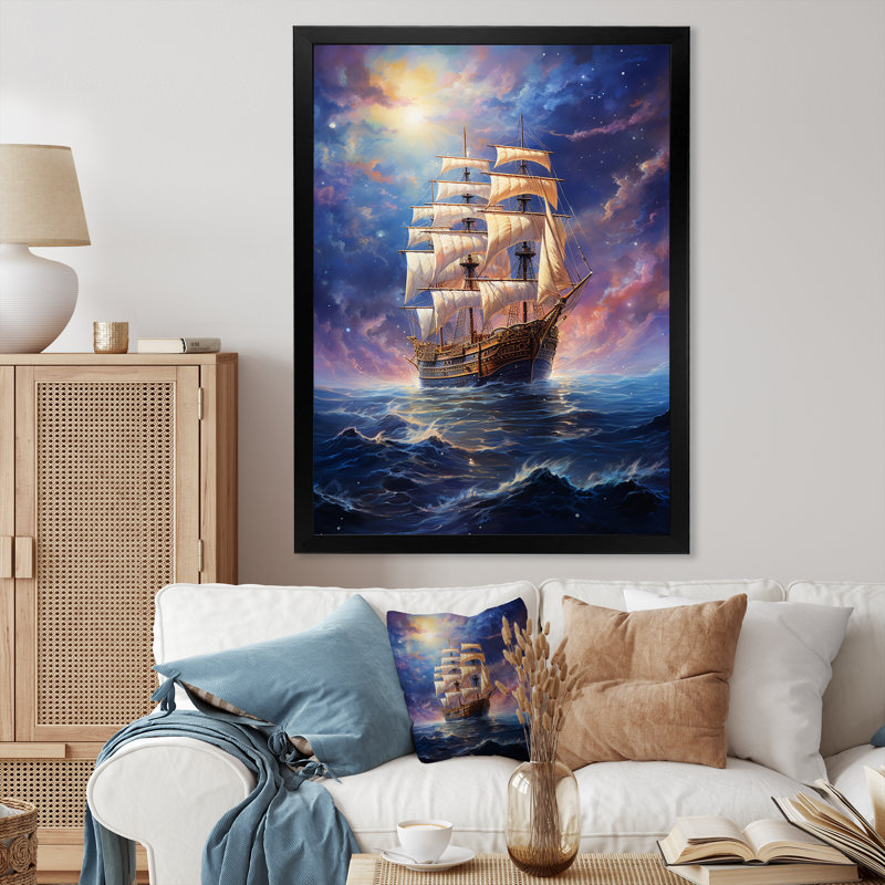 Pirate Oceans Embrace - Décoration murale pirate, Cadre photo noir, H 20 po x l 12 po x P 1 po