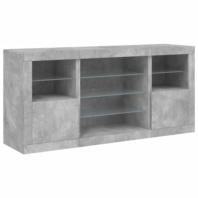 Azzie 142.5cm Sideboard, Concrete Grey