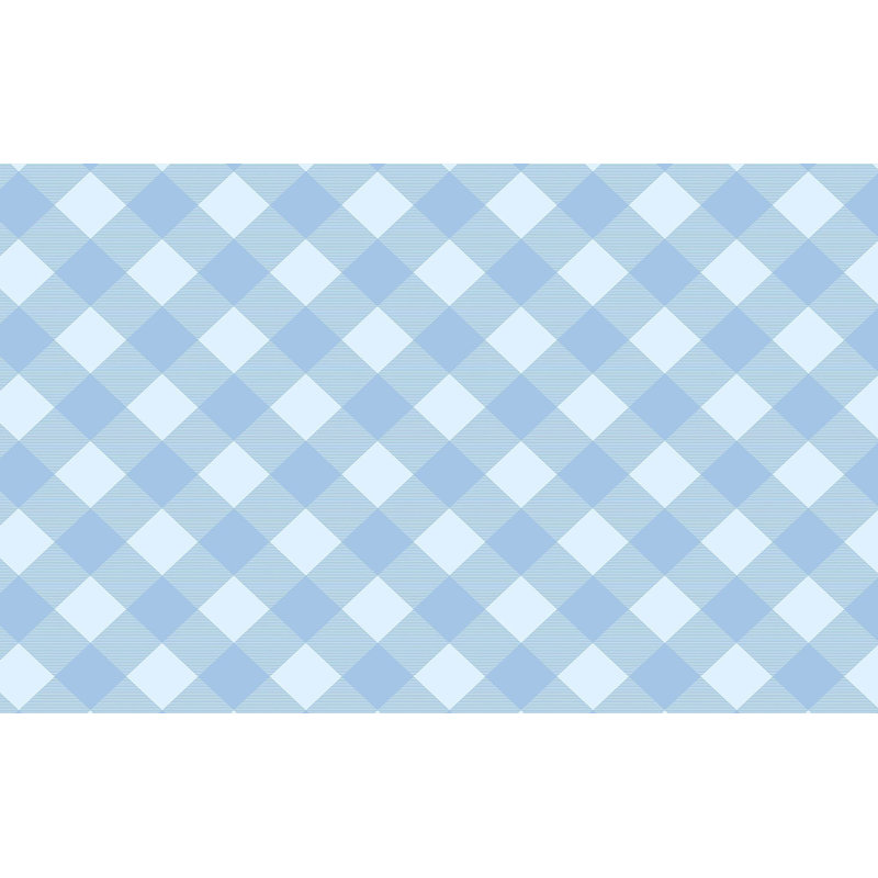 Murale pelez et collez de qualité supérieure - Motif géométrique bleu, L 144 po x l 210 po
