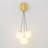 Modern Brass 3-Light Cluster Wall Sconce With Opal Glass Globes, UL Listed Hardwired Wall Light For Bathroom Vanity Bedroom Living Room Entryway-529061135-529061133