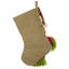 Lot de 2 bas de Noël brodés, bas de Noël écossais en jute de grande taille