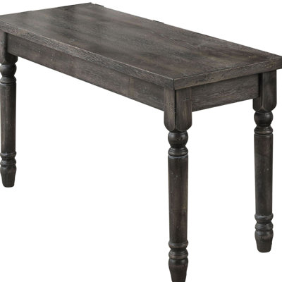 Weathered Grey Dining Bench With Turned Legs For Style Room Dining, And Elegance