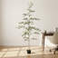 Olivier artificiel noir de 183 cm, faux grand arbre à feuilles vertes dans un pot en plastique noir pour la décoration intérieure et extérieure couverte de la maison ou du bureau-333453321