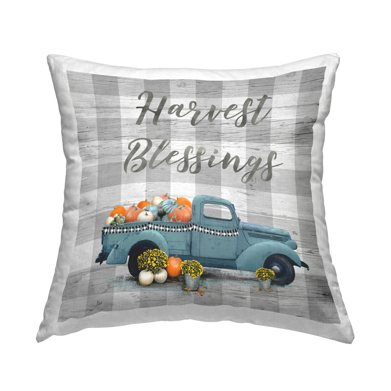 Coussin décoratif à motif de citrouilles Harvest Blessings