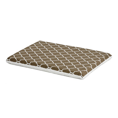 MidWest Homes for Pets QuietTime Polytetrafluoroethylene Defender Pet Bed w/Brown & White Geometric Pattern