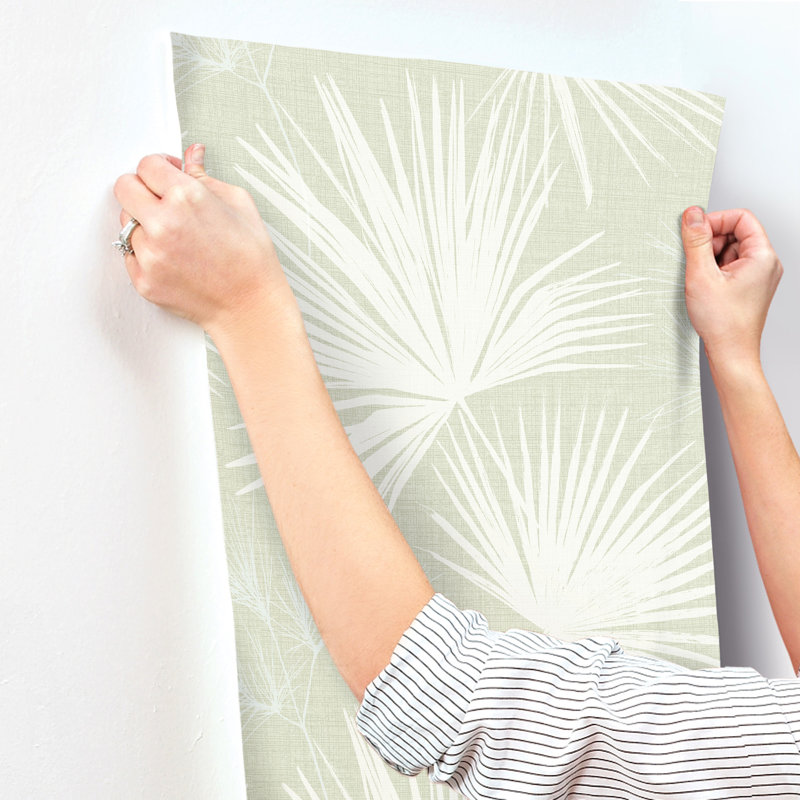 Hatteras Palms Wallpaper, Green